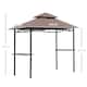 image 5 of Outsunny 2.5x1.5m Grill Gazebo Canopy, Double Tiered Outdoor BBQ Gazebo Shelter with 2 Side Shelves for Garden, Patio, Barbecue, Picnic, Coffee