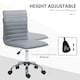 image 3 of HOMCOM Armless Mid-Back Adjustable Office Chair with 360 Swivel Light Grey