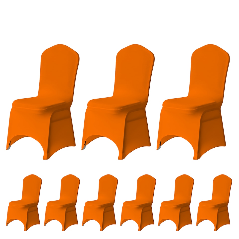 image 1 of Chair Cover Spandex Polyester Stretch Fabric Dining Slipcovers - 10pcs