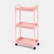 image 4 of OHS 3 Tier Storage Trolley Cart Bathroom Kitchen Rolling Organiser