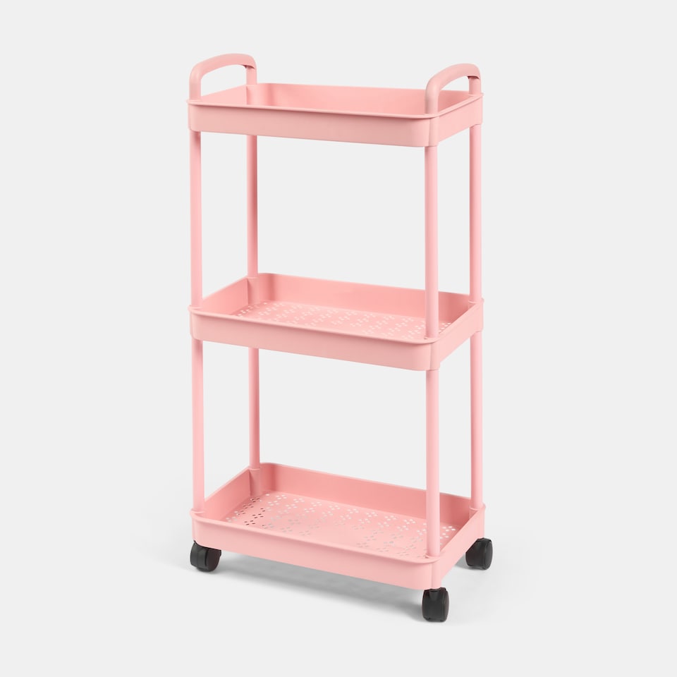 image 1 of OHS 3 Tier Storage Trolley Cart Bathroom Kitchen Rolling Organiser