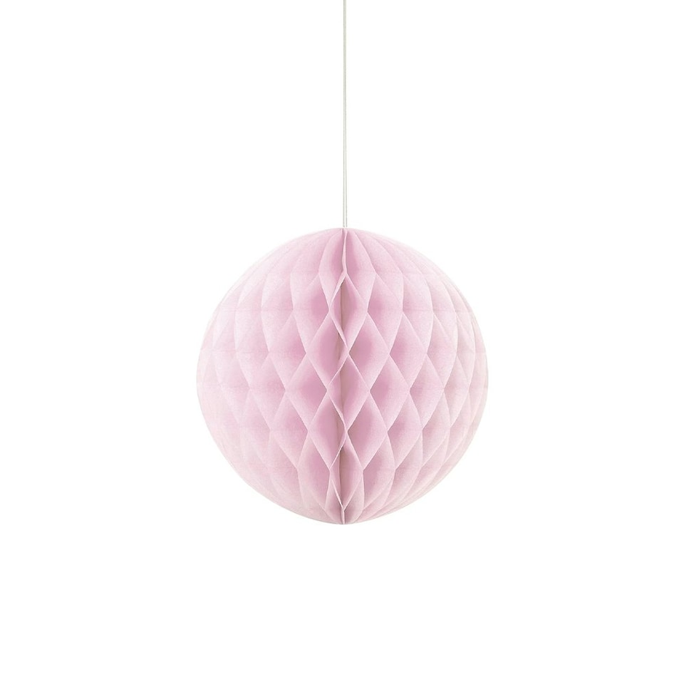 Unique Party Tissue Paper Honeycomb Hanging Decoration - Pink - One Size