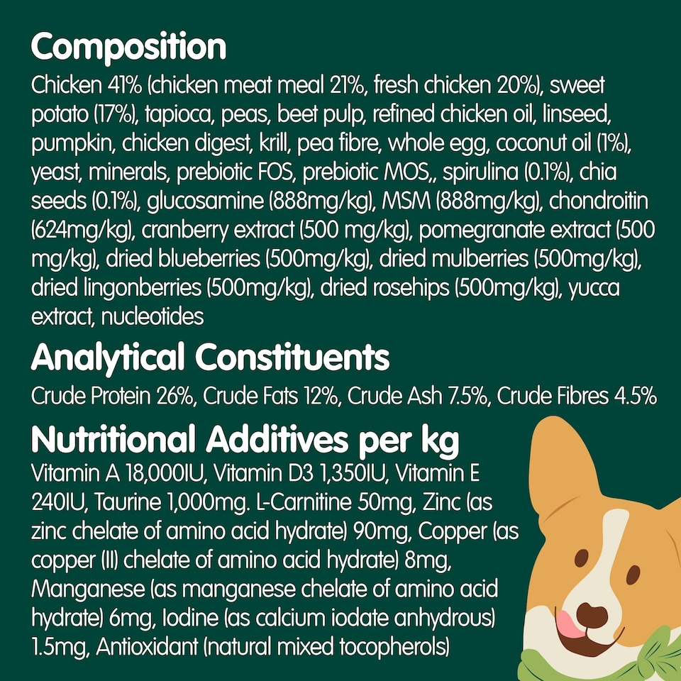 image 1 of Arden Grange Grain Free Light/Senior Chicken & Superfoods Joint Supplements 2kg