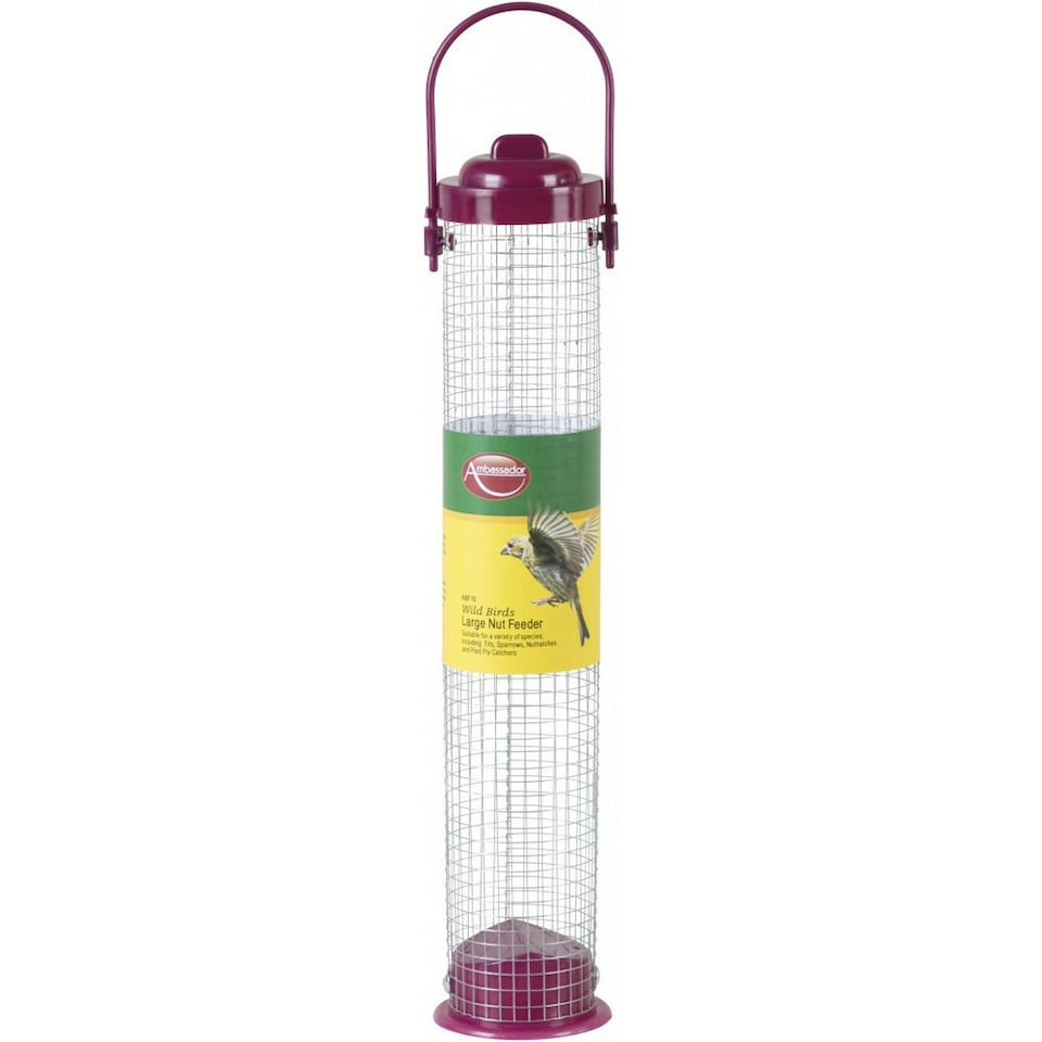 image 1 of Ambassador Wild Birds Nut Feeder - Red - L