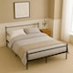image 6 of King Size Metal Bed Extra Strong Frame Stylish Bedroom Storage Modern Sturdy Design