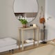 image 2 of URBNLIVING 2 Tier Wooden Console Table Narrow Hallway Storage Unit | Multi | Oak | 1