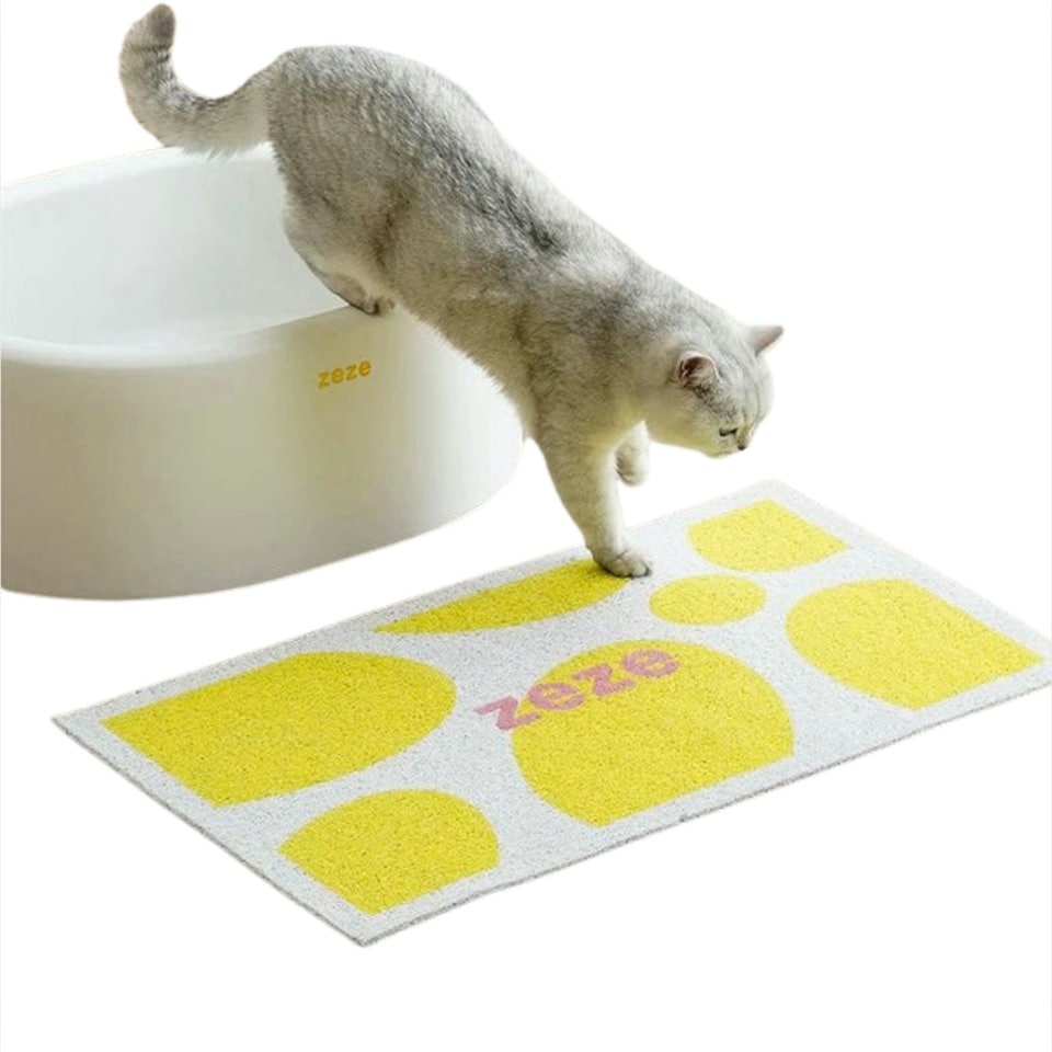 image 1 of ZEZE Abstract Cat Litter Mat