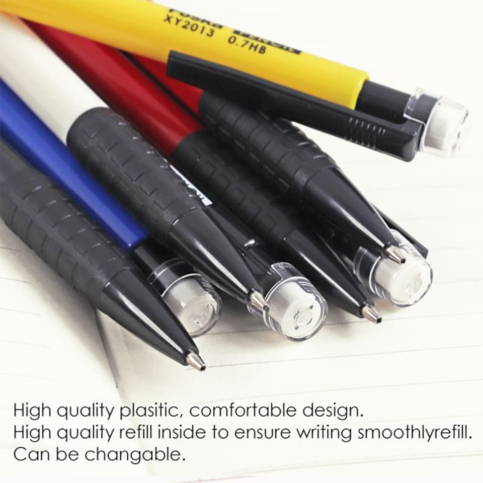image 1 of 4 Sets of 0.7mm Mechanical Pencil and HB Lead Refills Comfortable Grip, Smooth & Precise Writing