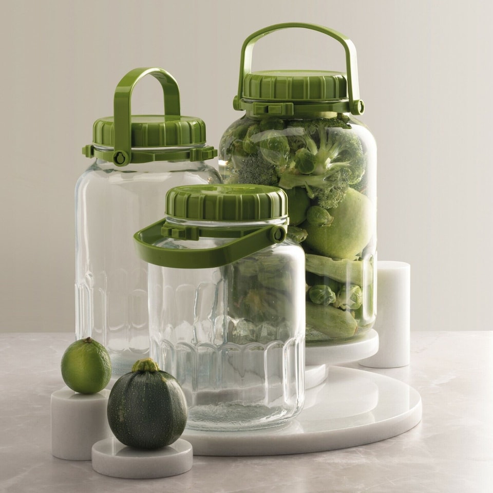 image 1 of 4 Liters Pasabahce Clear Glass Food Jar | Clear | 2