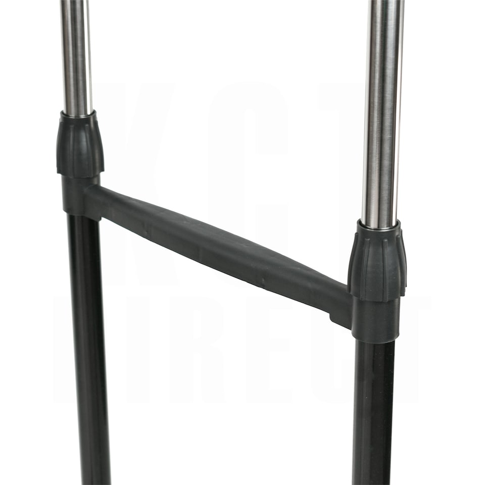 image 1 of KCT Adjustable Double Clothes Rack on Wheels Black | Silver | One Size