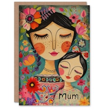 Mothers Day Card Sweet Cute Florals Mum Card