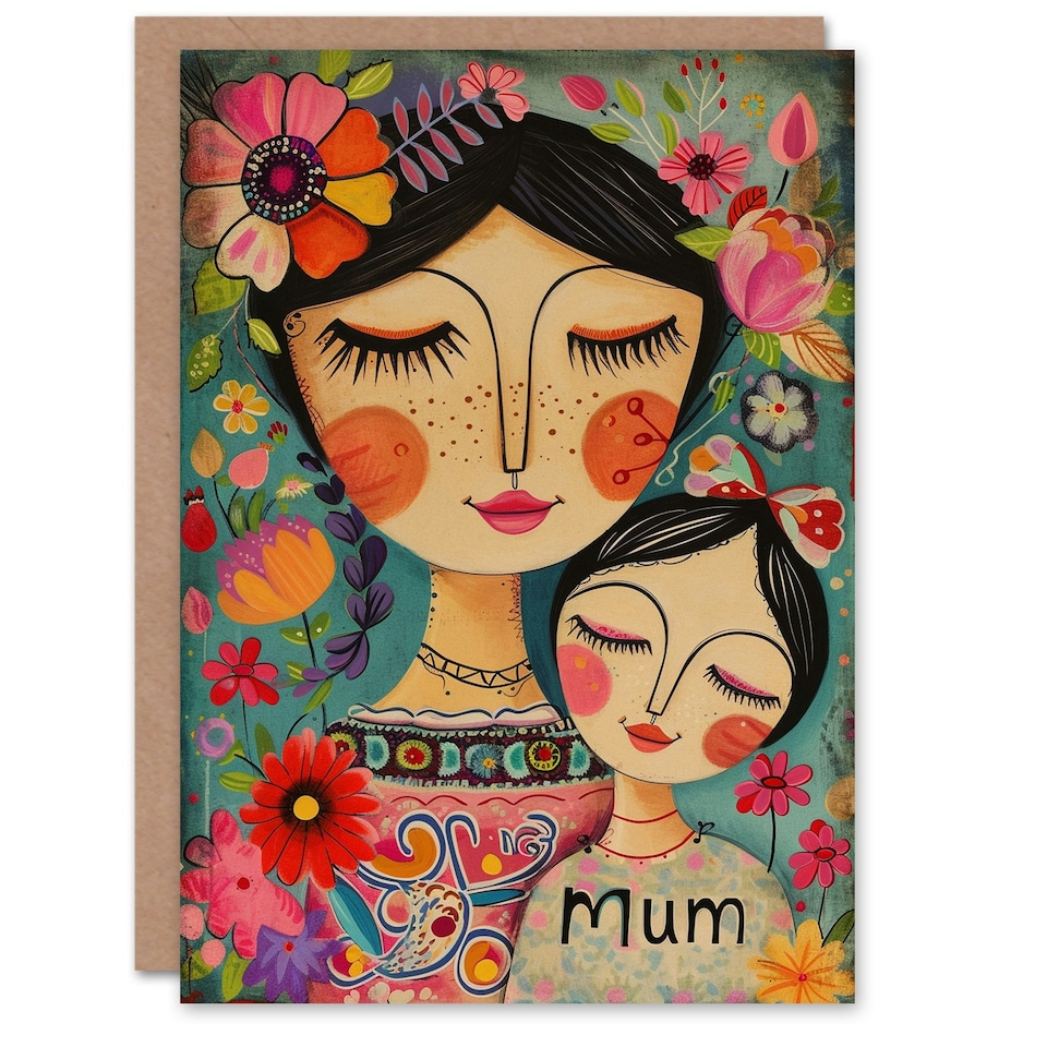 image 1 of Mothers Day Card Sweet Cute Florals Mum Card