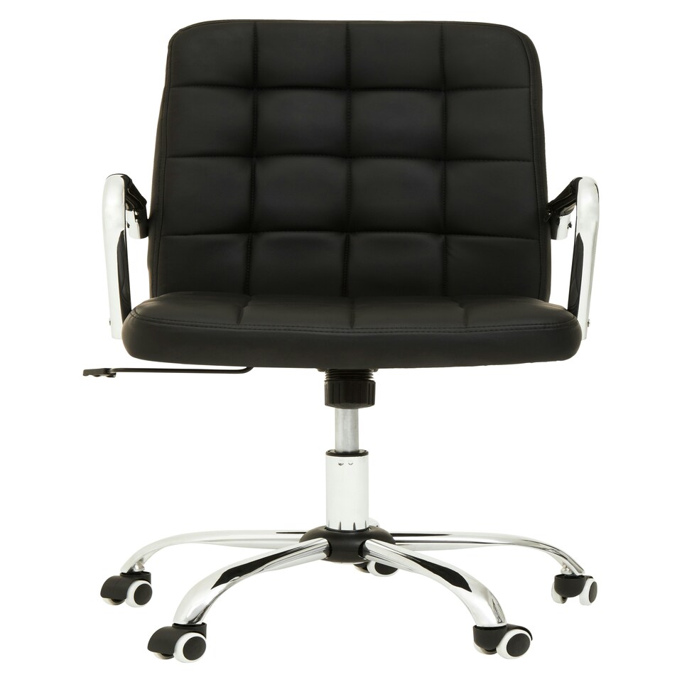 image 1 of Interiors by Premier Brent Black Tufted Home Office Chair