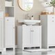 image 5 of SoBuy Under Sink Bathroom Cabinet with 2 Doors and Adjustable Shelf, White, 23.6x11.8x23.6 inches, 9.7 kg - BZR18-II-W