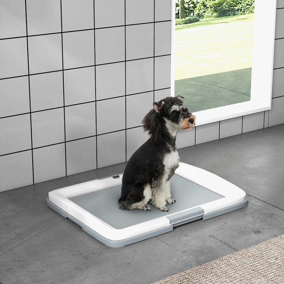 image 1 of PawHut Dog Toilet Tray, Dog Litter Tray for Training Dogs, 63 x 49 x 6cm