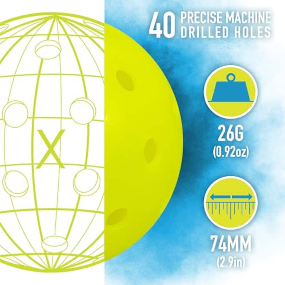 image 1 of Franklin Sports Half Court Size Pickleball Net By Pickleball - Includes 10Ft Net, (2) Paddles, And (2) X-40 USA Pickleball Approved Pickleballs