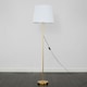 image 2 of ValueLights Modern Floor Lamp In Gold Metal Finish With White Shade