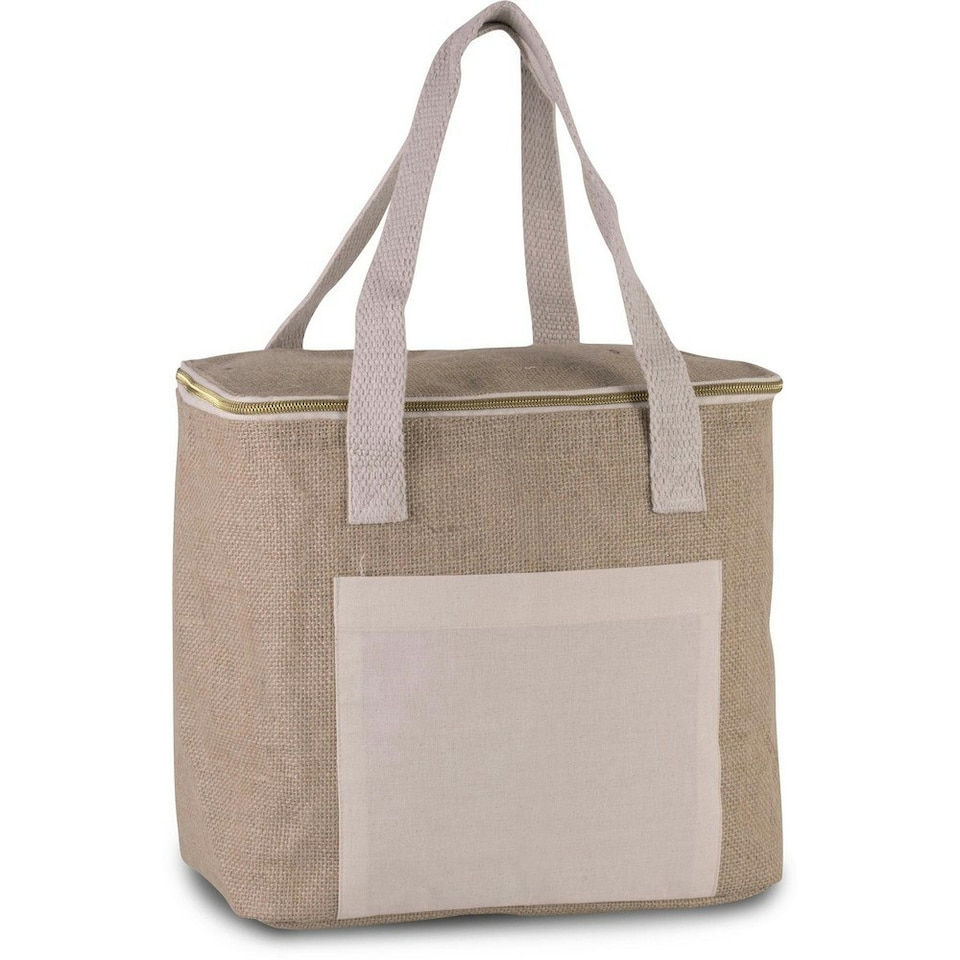 image 1 of Kimood Large Jute Cool Bag - Natural - S