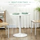 image 4 of HOMCOM Round Dining Table with Steel Base, Non-slip Pad White