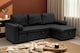 image 7 of Manhattan 3 Seat Corner Sofa Bed Set - Left or Right - Black