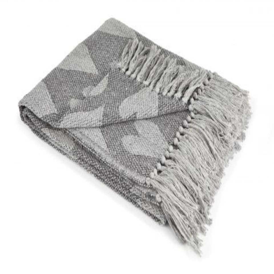 image 1 of Love Collection Recycled Cotton Throw in Grey Grey | Grey