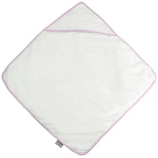 Towel City Baby Hooded Bath Towel (360 GSM) - White/Pink - One Size White | One size