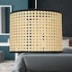 image 7 of Set of 2 Woven - 25cm Wicker Easy Fit Pendant Shades | Brown | Black | Medium | 2