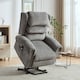 image 7 of Belvoir Grey Fabric Single Motor Mobility Rise Recliner Chair | Grey | Grey