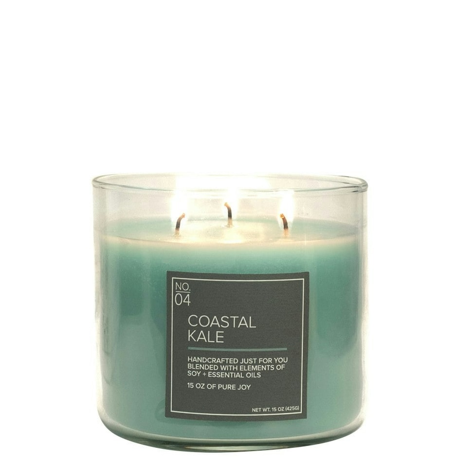 image 1 of Village Candle Medium 3 Wick Coastal Kale 15oz
