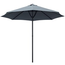 Outsunny Outdoor Market Table 3(m) Parasol Umbrella Sun Shade with 8 Ribs, Grey