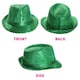 image 5 of Pack Of 4 Green Sequin Trilby Hat & Feather Boa Green | One Size