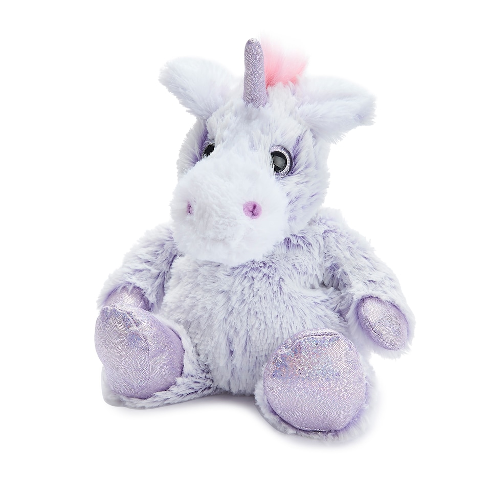 image 1 of Warmies Plush Marshmallow Unicorn Microwavable Weighted Teddy with French Lavender Scent, Hot or Cold for Cool Relaxation and Warm Relief