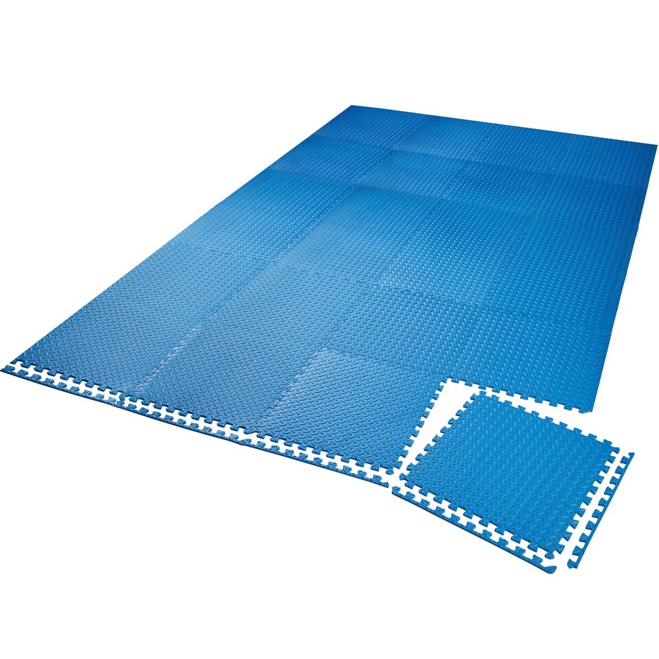 image 1 of Gym Mats - 24 interlocking sections with 48 edge pieces | Blue | blue | One Size | 24