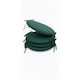 image 1 of Waterproof Round Foam Seat Pad with Ties Pack of 4 Chair Cushion Seating | Green