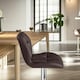 image 5 of Set Of 2 Height Adjustable 360 Swivel Barstools With Backrest Brown Brown