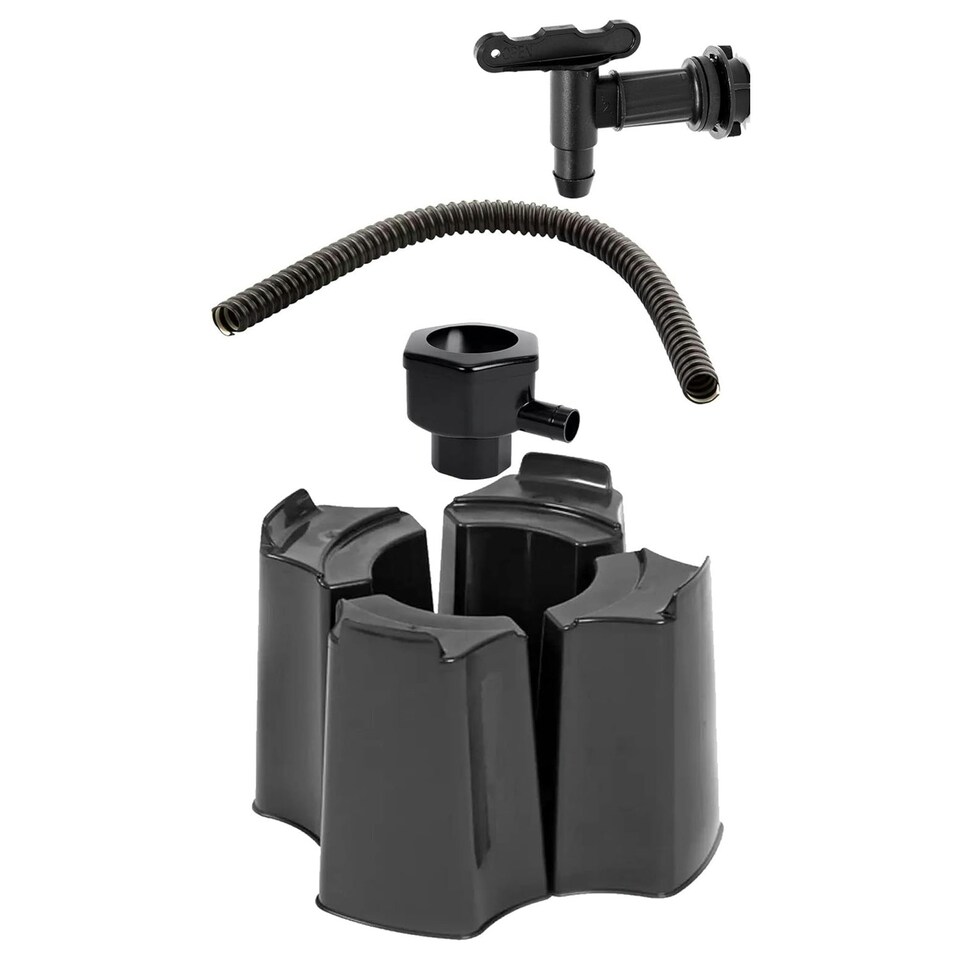 image 1 of 100L Black Slimline Space Saver Water Butt Kit Complete with Stand, Lid and Diverter Rain Saver For Gardens & Decking Areas