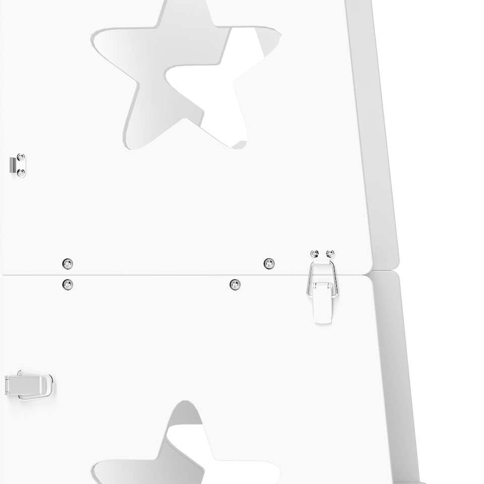 image 1 of AIYAPLAY 2-in-1 Toddler Step Stool with Safety Rail for Kitchen | White