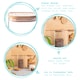 image 2 of Argon Tableware Square Glass Storage Jar with Wooden Lid - 1.9 Litre