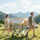 image 2 of Outsunny 180L Folding Garden Trolley Wagon Cart w/ Extendable Side Walls, Black