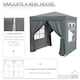 image 4 of Outsunny 2mx2m Pop Up Gazebo Party Tent Canopy Marquee with Storage Bag Grey