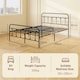 image 7 of HOMCOM 5ft Metal King Platform Bed Frame w/ Underbed Storage Headboard Black