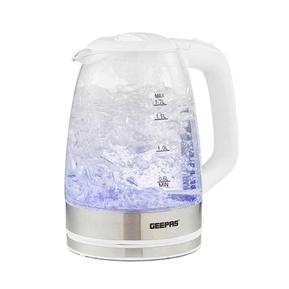 image 1 of GEEPAS Illuminating Electric Glass Kettle 1.7L