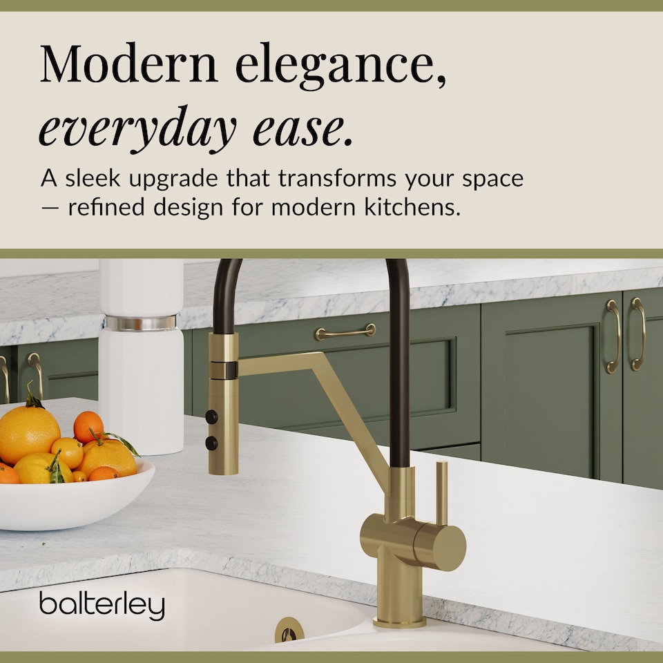 image 1 of Rana Kitchen Mono Mixer Tap Single Lever Brushed Brass | Copper | Brushed Brass | 1