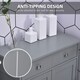 image 8 of kleankin Bathroom Floor Storage Cabinet w/ 2 Drawers Door Cupboard Grey