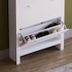 image 4 of Vida Designs Arlington 2 Door 1 Drawer Shoe Cabinet Shoe Rack Storage Cupboard, White & Oak | White | White | 1