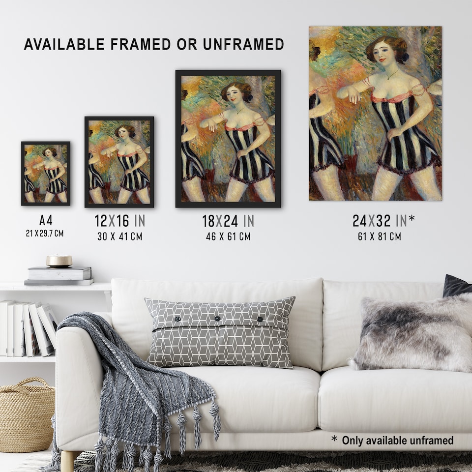 image 1 of Pony Ballet Theater Dancer Glackens Huge Wall Art Print 18X24 In