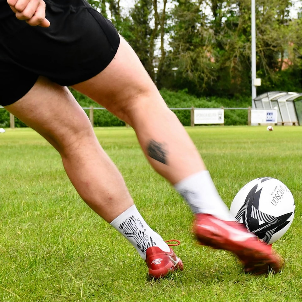 image 1 of Precision Momentum Rugby Training Ball - 5 - White/Black/Grey - Precision - PRR002005 White