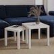 image 3 of URBNLIVING Square Wooden Nesting Stacking Tables Set Of 2 | Multi | White | 2