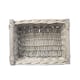 image 3 of Small Grey Wash Wooden Handled Storage Basket | Grey | Grey