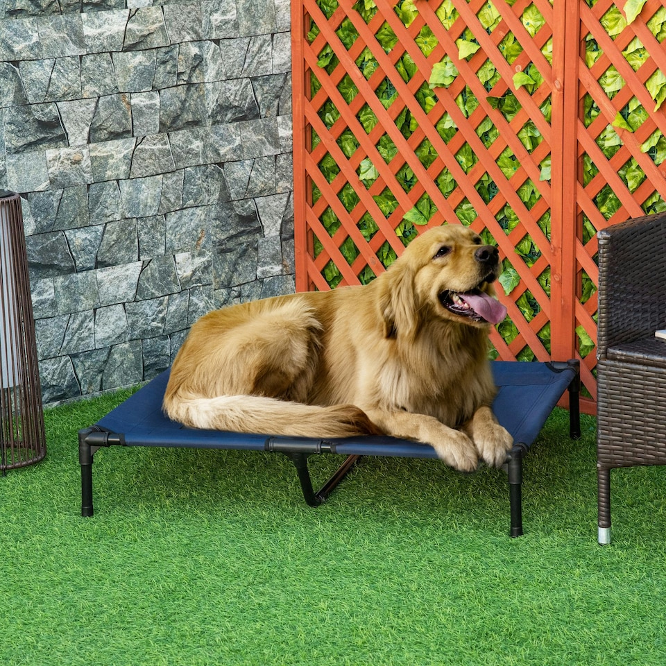 image 1 of PawHut Pet Raised Bed Dog Cat Hammock Puppy Large Cots Camping Portable Outdoor